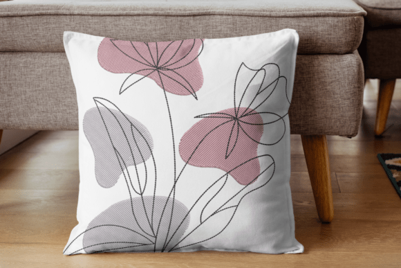 Abstract Floral Linework Embroidery File
