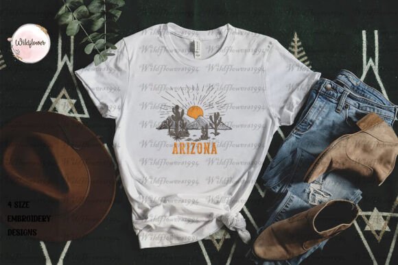 Arizona Western Embroidery Design