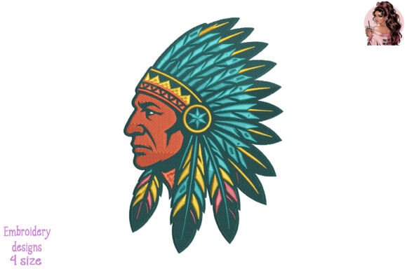 Azure Spirit Chief Embroidery