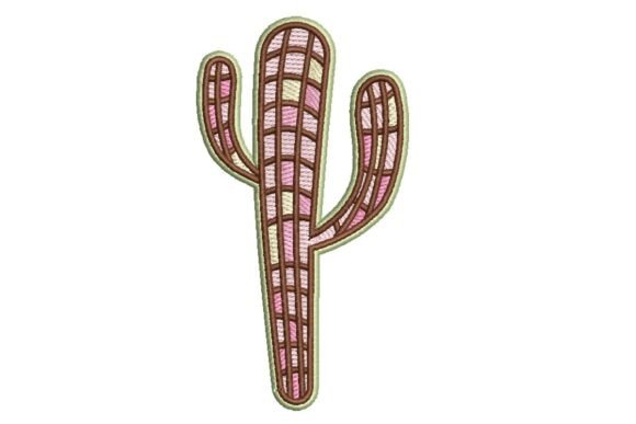 Disco Cowgirl Cactus Embroidery Design
