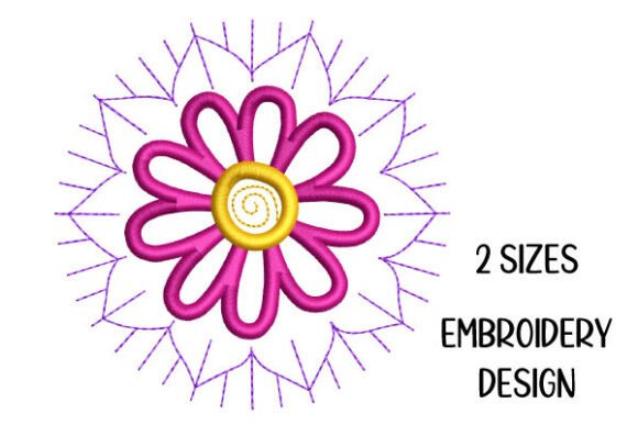 Floral Mandala Tiny Linework Embroidery