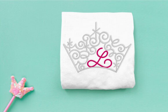Magical Tiara with Letter L Embroidery