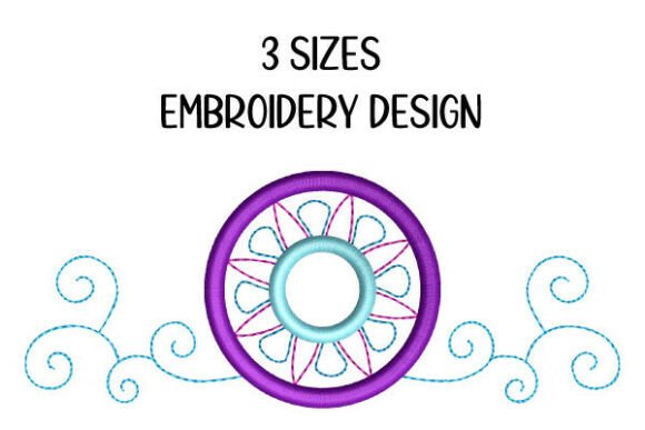 Mandala Flower with Swirls – Embroidery