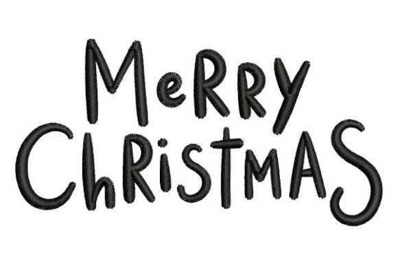 Merry Christmas Lettering – Embroidery