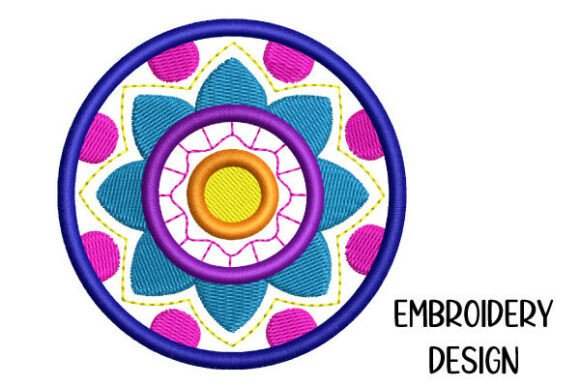 Mini Mandala Flower Embroidery Design