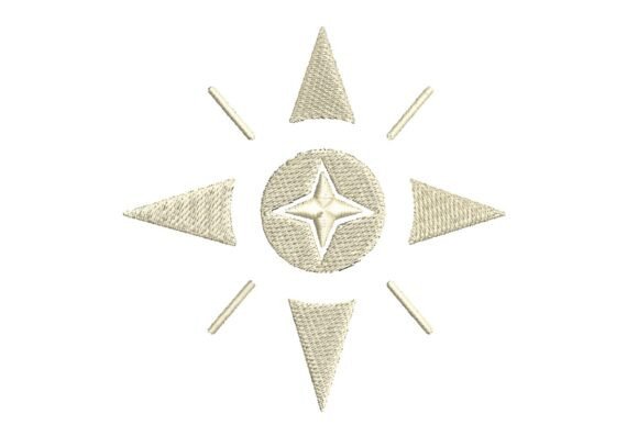 Shining Compass Star Embroidery Design