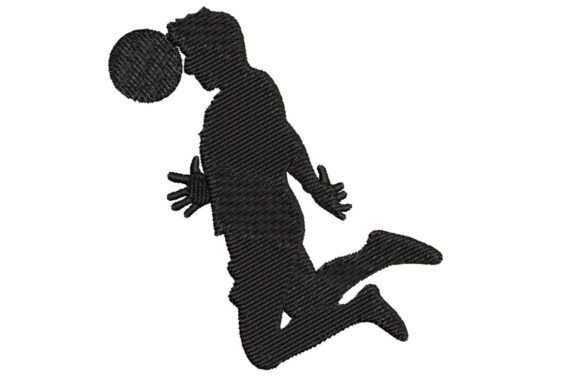 Soccer Player Heading Ball Silhouette