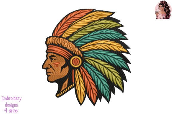 Spirit of the Feathered Chief Embroidery