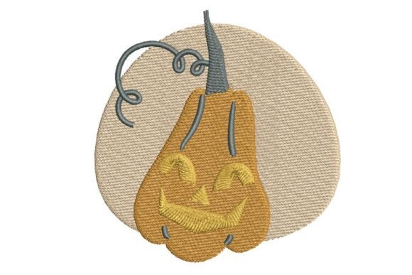 Spooky Evil Pumpkin Embroidery Design