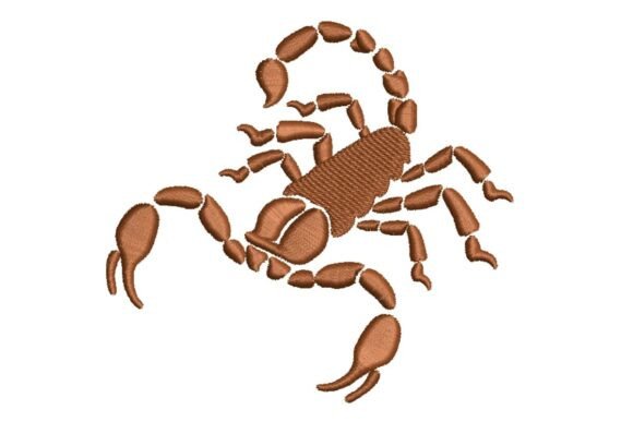 Stylized Scorpion Embroidery Design