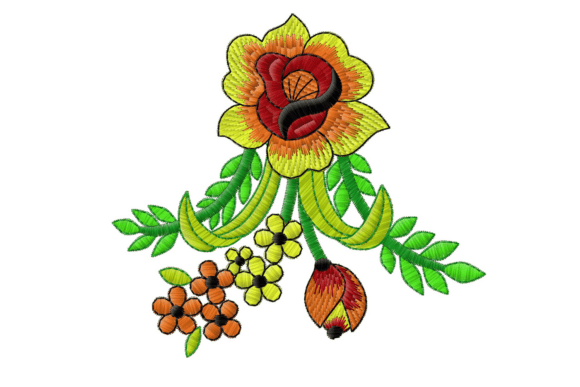 Traditional Bloom Embroidery